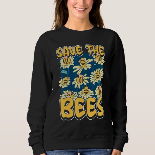 Save the bees Beekeeper cute honey bee costume 9 Trui (Voorkant)