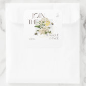 Save the Bees Crew Botanical  for Mindfulness love Vierkante Sticker (Tas)