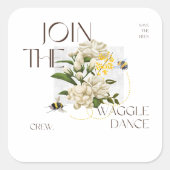 Save the Bees Crew Botanisch voor mindfulness lief Vierkante Sticker (Voorkant)