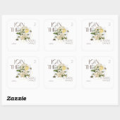Save the Bees Crew Botanisch voor mindfulness lief Vierkante Sticker (Vel)