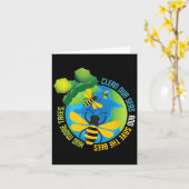 Save the Bees - Dag van de bescherming van het mil Kaart (Gele Bloem)