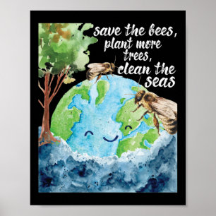 Save the Bees - Dag van de bescherming van het mil Poster