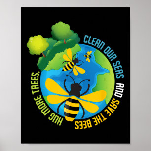 Save the Bees - Dag van de bescherming van het mil Poster