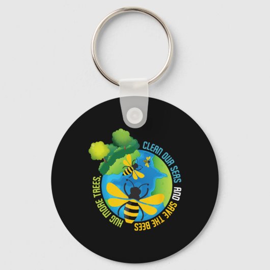 Save the Bees - Dag van de bescherming van het mil Sleutelhanger (Voorkant)