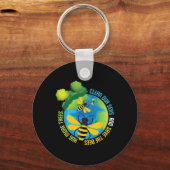Save the Bees - Dag van de bescherming van het mil Sleutelhanger (Voorkant)