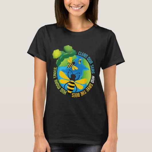 Save the Bees - Dag van de bescherming van het mil T-shirt (Voorkant)