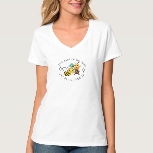Save the Bees – Eco Awareness Design T-shirt (Voorkant)