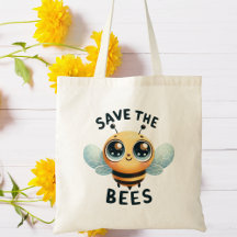 'Save the Bees' Eco-vriendelijke Canvas tas