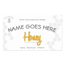 'Save The Bees' Honey Jar Custom Label