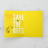 SAve The Bees HONEYCOMB Honey POT Kaart (Binnen)