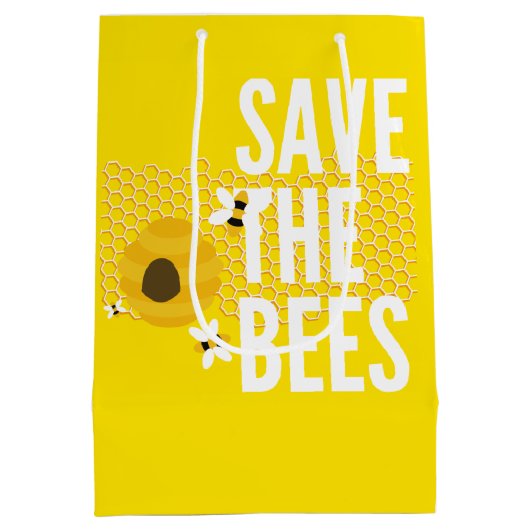 SAve The Bees HONEYCOMB Honey POT Medium Cadeauzakje (Achterkant)