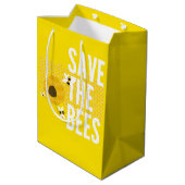 SAve The Bees HONEYCOMB Honey POT Medium Cadeauzakje (Achterkant Gekanteld)