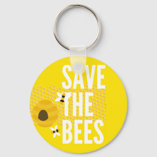 SAve The Bees HONEYCOMB Honey POT Sleutelhanger
