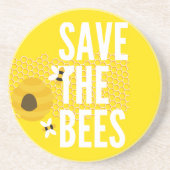 SAve The Bees HONEYCOMB Honey POT Zandsteen Onderzetter (Voorkant)