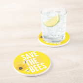 SAve The Bees HONEYCOMB Honey POT Zandsteen Onderzetter (Zijkant)