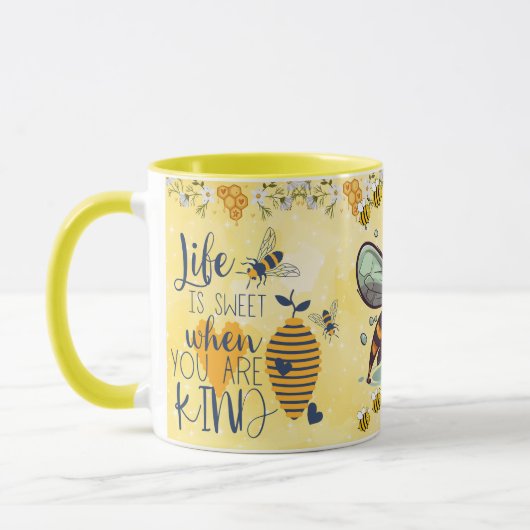 Save the Bees Inspirational Bee Honey Lover Gift Mok (Links)