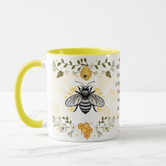 Save the Bees Inspirational Bee Honey Lover Gift  Mok (Links)