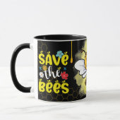 Save the Bees Inspirational Bee Honey Lover Gift  Mok (Links)