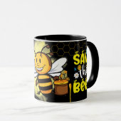 Save the Bees Inspirational Bee Honey Lover Gift  Mok (Voorkant rechts)