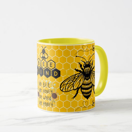 Save the Bees Inspirational Bee Honey Lover Gift  Mok (Voorkant rechts)