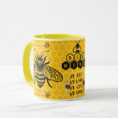 Save the Bees Inspirerende Bij Honing Liefhebber C Mok (Voorkant links)