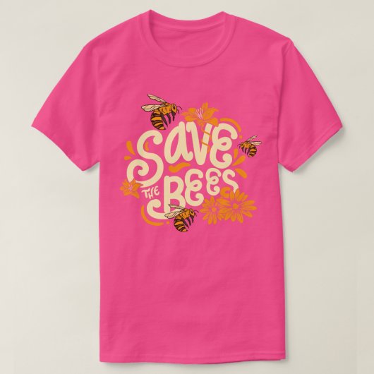 Save the Bees Milieuactivist Gift T-shirt (Design voorkant)