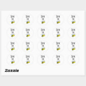 Save the Bees - Milieubescherming Beeke Ronde Sticker (Vel)