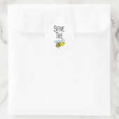 Save the Bees - Milieubescherming Beeke Ronde Sticker (Tas)
