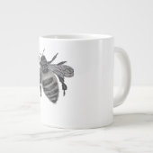 Save the Bees: Realistic Hand-Drawn Honey Bee Art Grote Koffiekop (Voorkant rechts)