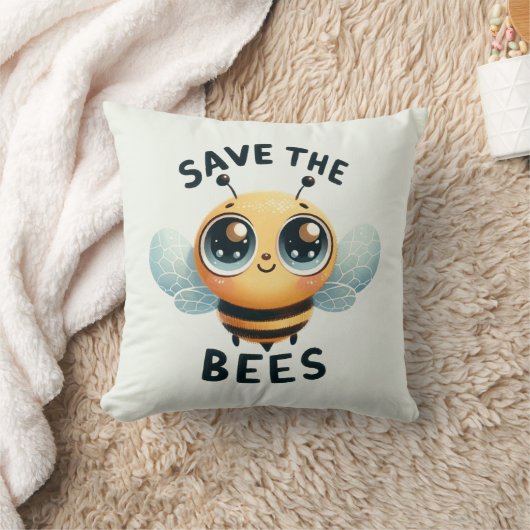 Save the Bees - Schattig Bijenkussen Kussen (Deken)