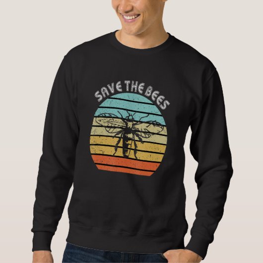 Save the Bees Shirt Retro Style Bee Klimaatverande (Voorkant)