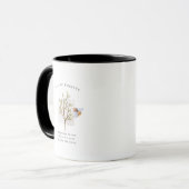 Save the Bees | Waterverf Groene Monogram Mok (Voorkant links)