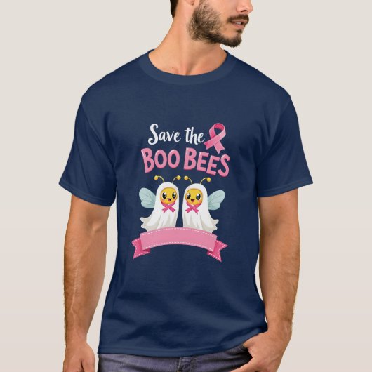Save the Boo Bees - Bewustzijn van borstkanker T-shirt (Voorkant)