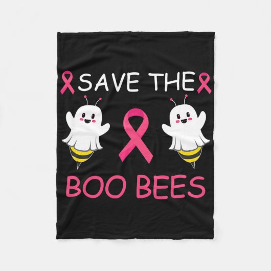 Save The Boo Bees Halloween Leuke Borstkanker Awar Fleece Deken (Voorkant)