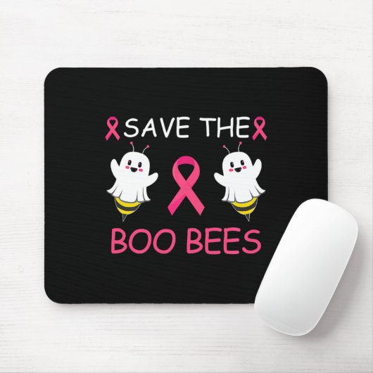 Save The Boo Bees Halloween Leuke Borstkanker Awar Muismat (Met muis)