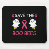 Save The Boo Bees Halloween Leuke Borstkanker Awar Muismat (Voorkant)