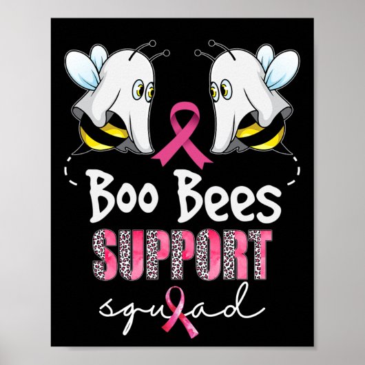Save the Boo Bees Support Squad Borstkanker Award Poster (Voorkant)