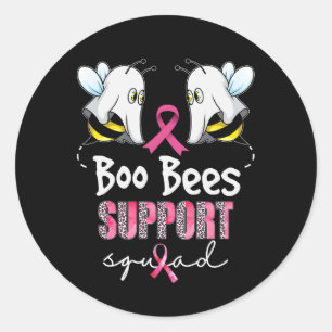 Save the Boo Bees Support Squad Borstkanker Award Ronde Sticker