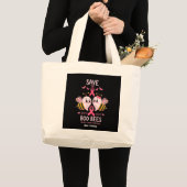 Save The Boo Bijen Borstkanker Vrouwen Halloween Grote Tote Bag (Voorkant (product))
