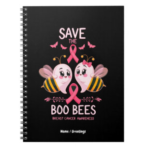 Save The Boo Bijen Borstkanker Vrouwen Halloween Notitieboek