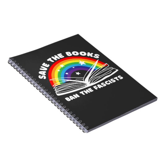 Save the Books - Verbied de fascisten tegen censuu Notitieboek (Rechterzijde)