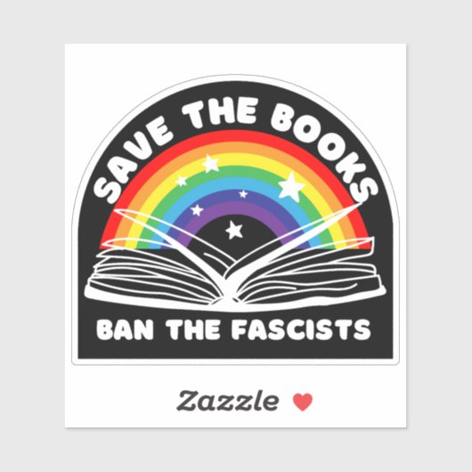 Save the Books - Verbied de fascisten tegen censuu Sticker (Vel)