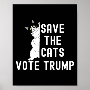 Save the Cats stemmen op Trump's grappige politiek Poster