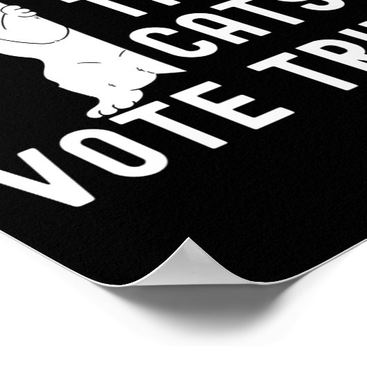 Save the Cats stemmen op Trump's grappige politiek Poster (Hoek)