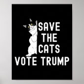 Save the Cats stemmen op Trump's grappige politiek Poster (Voorkant)