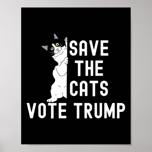 Save the Cats stemmen op Trump's grappige politiek Poster (Voorkant)