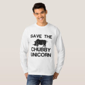 SAVE THE CHUBBY UNICORN RHINO T-SHIRT (Voorkant volledig)
