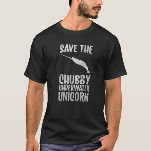 save the chubby unicorn Save The Narwhals T-shirt (Voorkant)