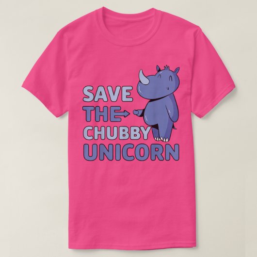Save the Chubby Unicorn T-shirt (Design voorkant)