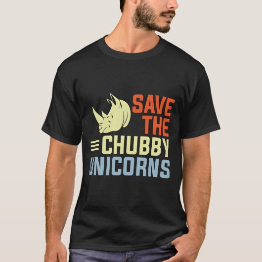 Save The Chubby Unicorns Fat Rhino T-shirt (Voorkant)